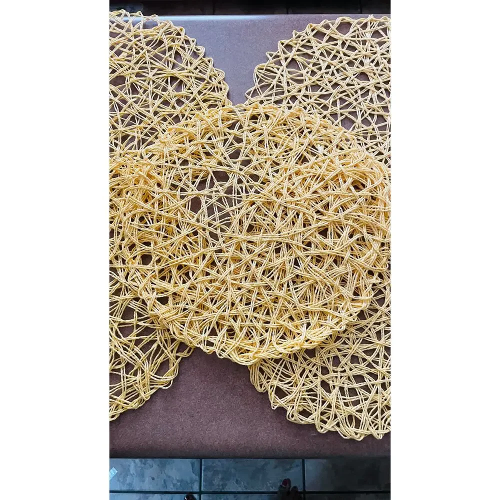Set of 5 Round Woven Rattan Wicker Placemats 15